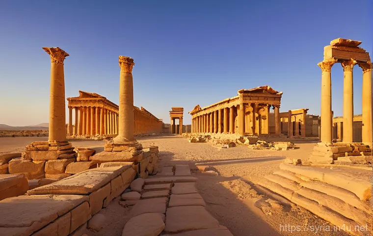 시리아의 주요 도시 소개 - **A bustling, sun-drenched scene in the Old City of Damascus.** The image features narrow, ancient c...