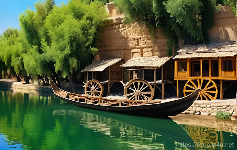 시리아의 주요 도시 소개 - **A breathtaking panoramic view of the ancient ruins of Palmyra at golden hour.** The scene captures...