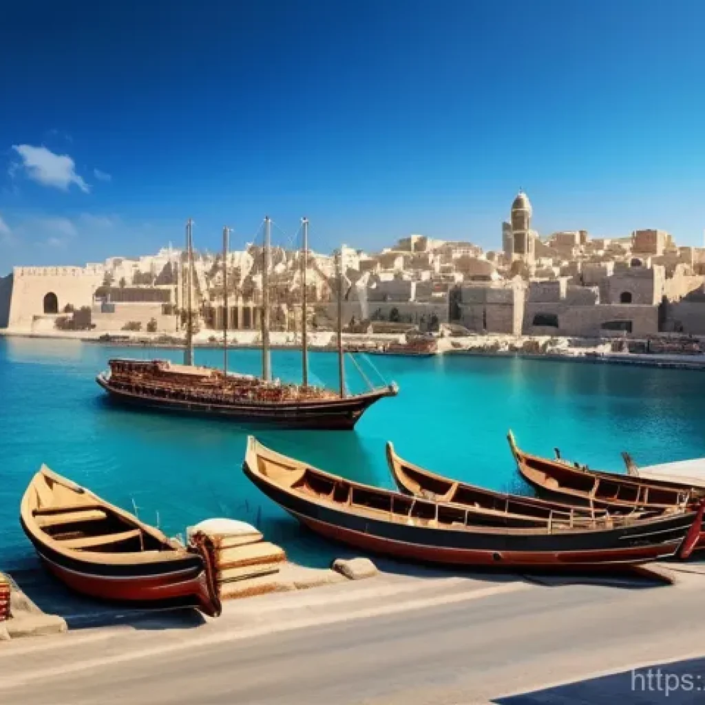 시리아의 주요 항구 도시 - **Prompt:** A historically rich port city on the Syrian Mediterranean coast, bustling with activity ...