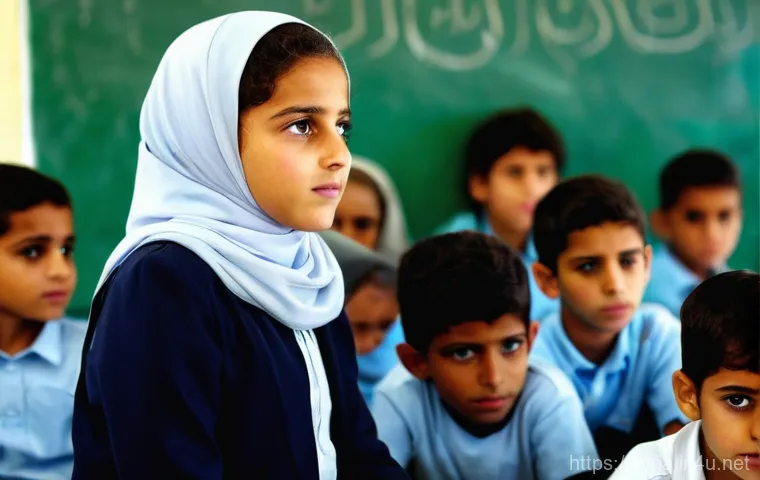시리아 내 교육 불평등 문제 - Lost Childhood to Labor**
    "A 13-year-old Syrian boy, his face smudged with dirt and sweat, stoic...